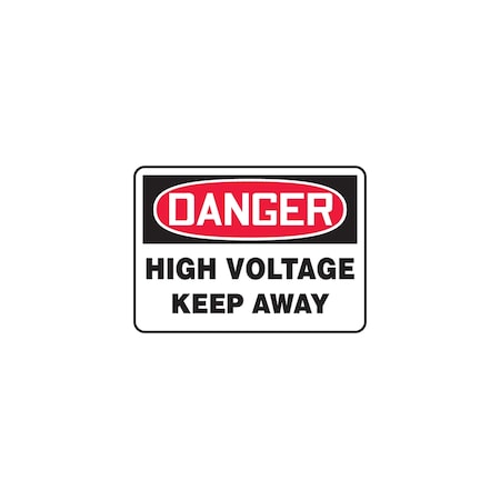 Panduit SAFETY SIGN, 7.00" X 10.00", DANGER, HIGH VOLTAGE KP AWAY,  PRS0710D7136
